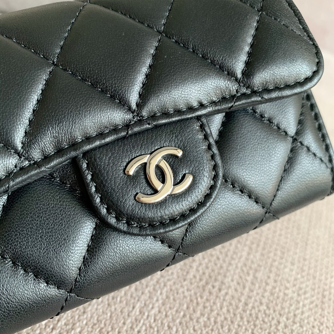 Ch*el cf classic flap coin purse card holder