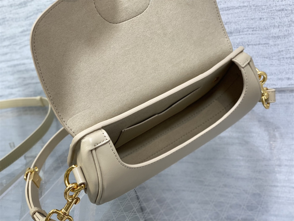D*or bobby east-west bag sand-colored box calfskin