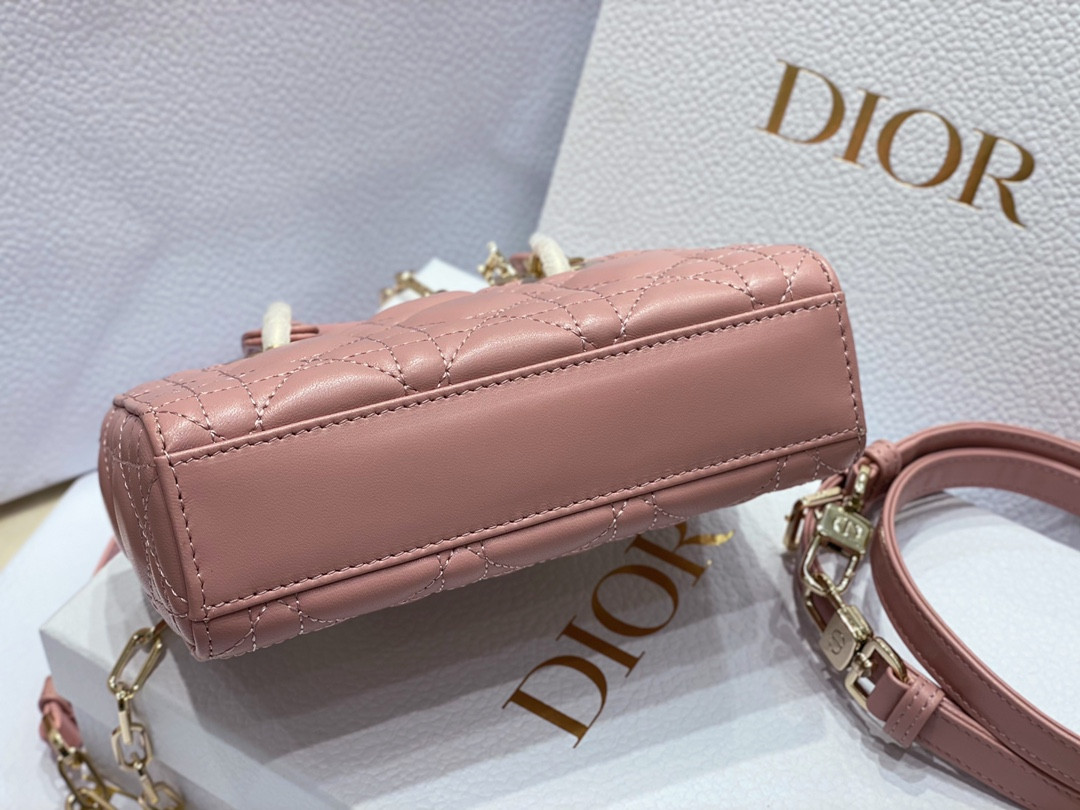 D*or mini lady d-joy bag pink 16 x 9 x 5 cm