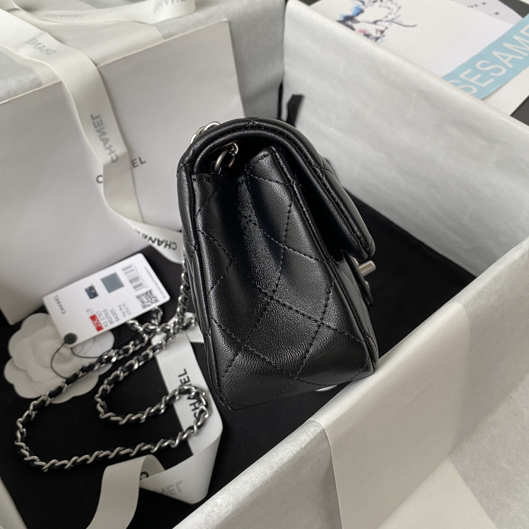 Ch*el mini flap bag 4.7 × 7.8 × 2.3 in