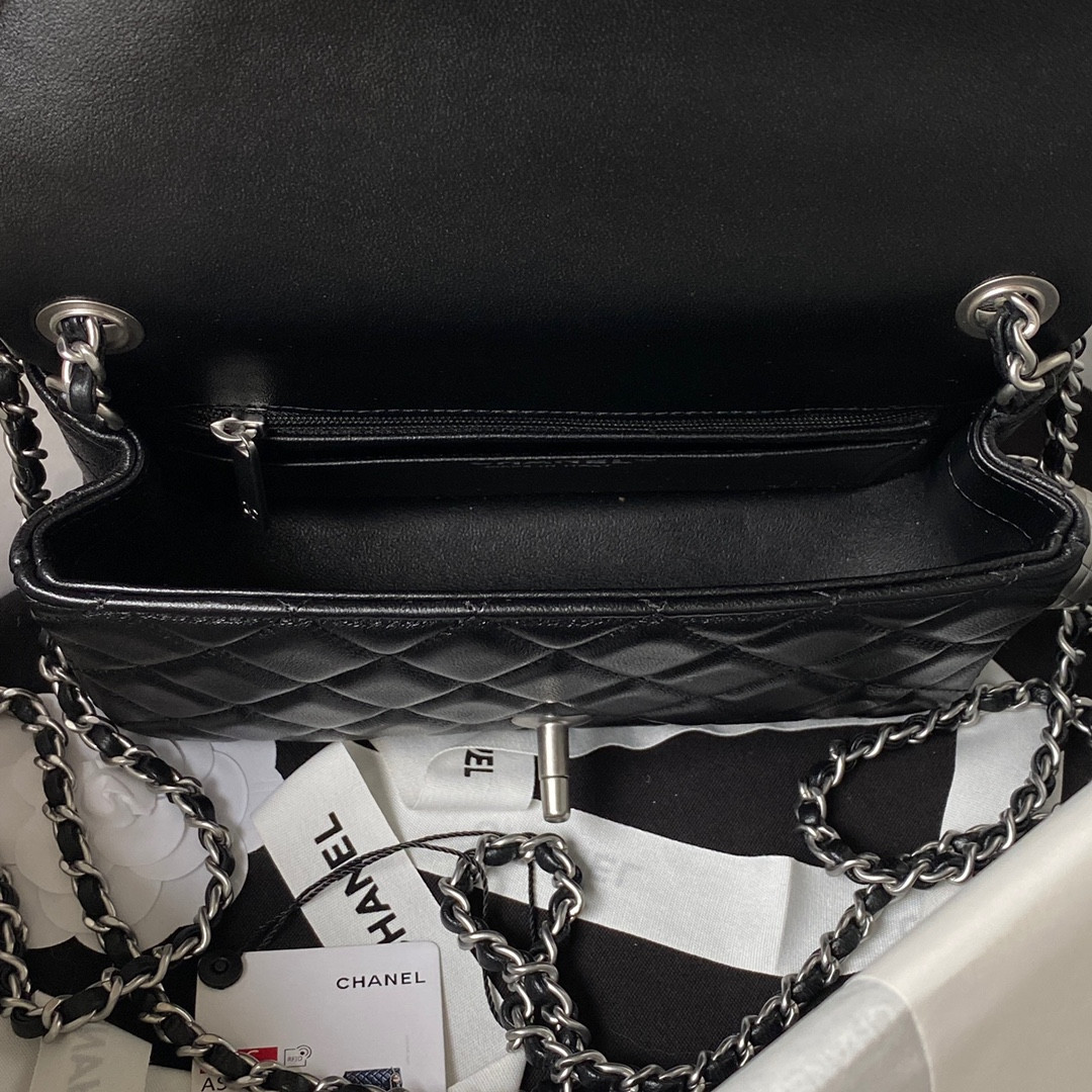 Ch*el mini flap bag 4.7 × 7.8 × 2.3 in