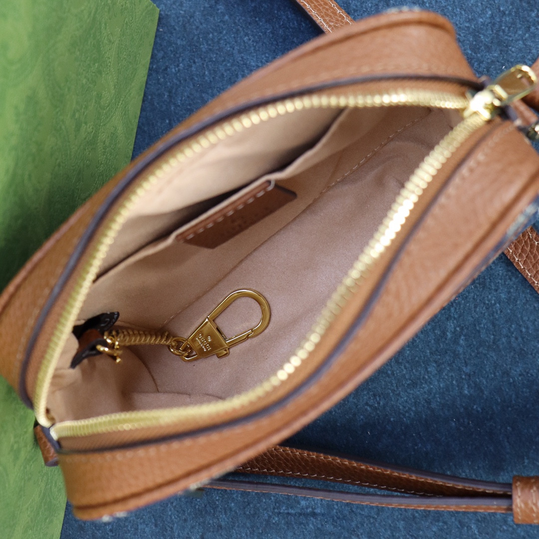 g*u*i ophidia gg mini top handle bag De*1m blue 6.8 w x 4.7 h x 2.1 d