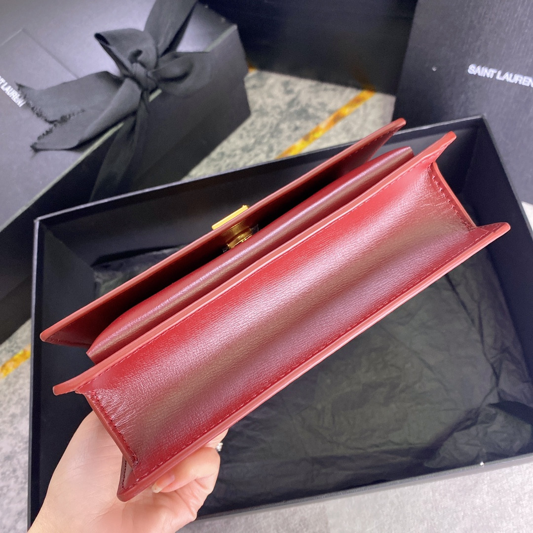 Y*L sunset chain wallet in smooth leather 7.4 x 5.5 x 2.1 inches