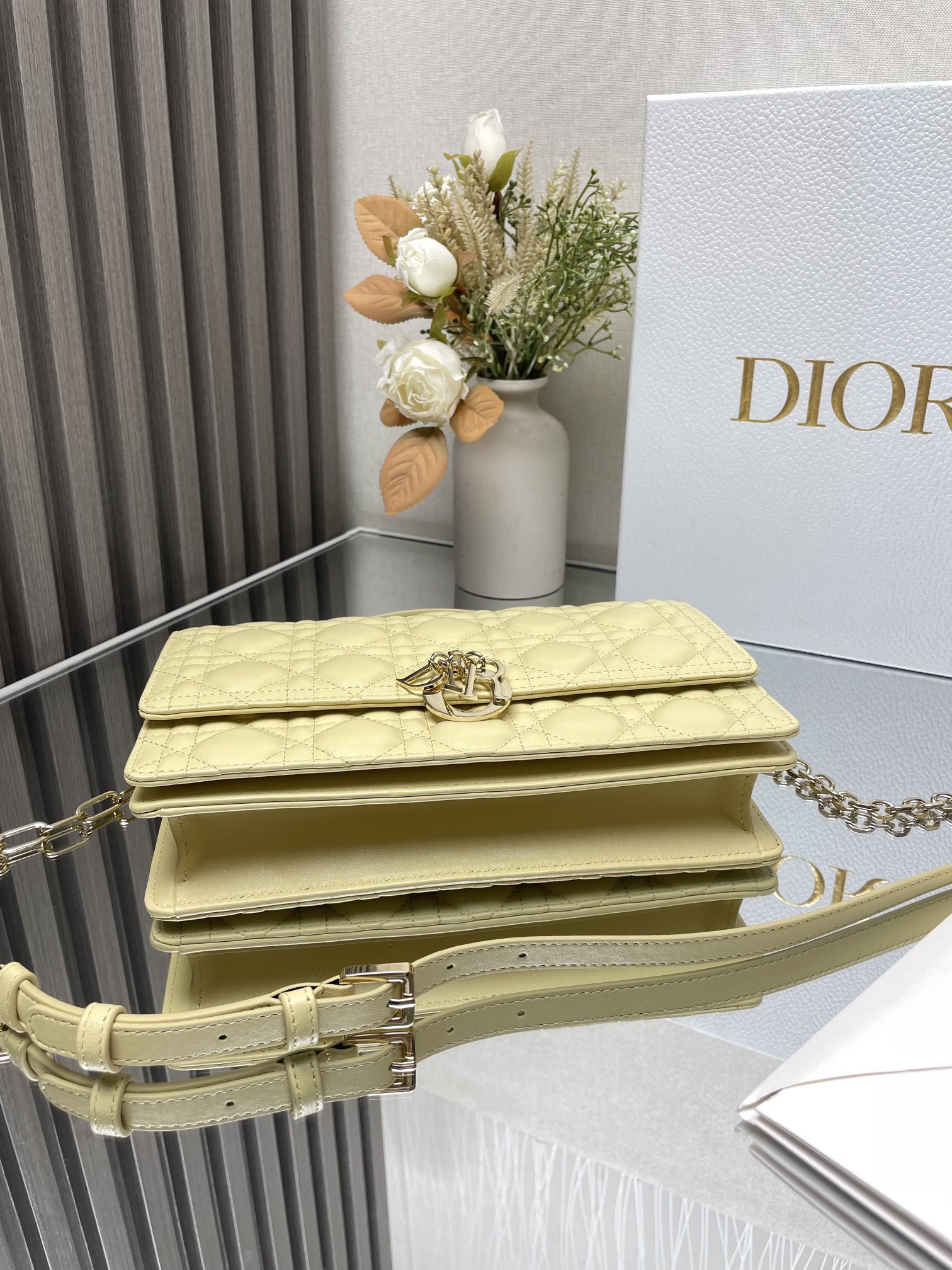 my D*or top handle bag 9.5 x 5.5 x 3 inches