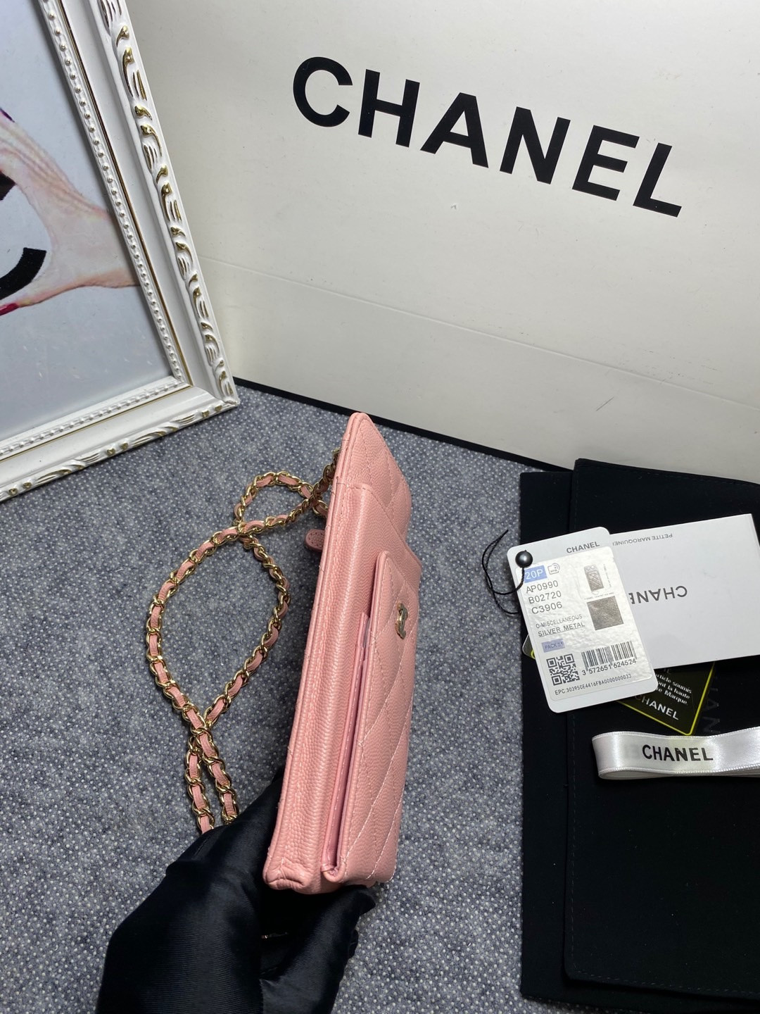 Ch*el long zipped wallet 19-11cm