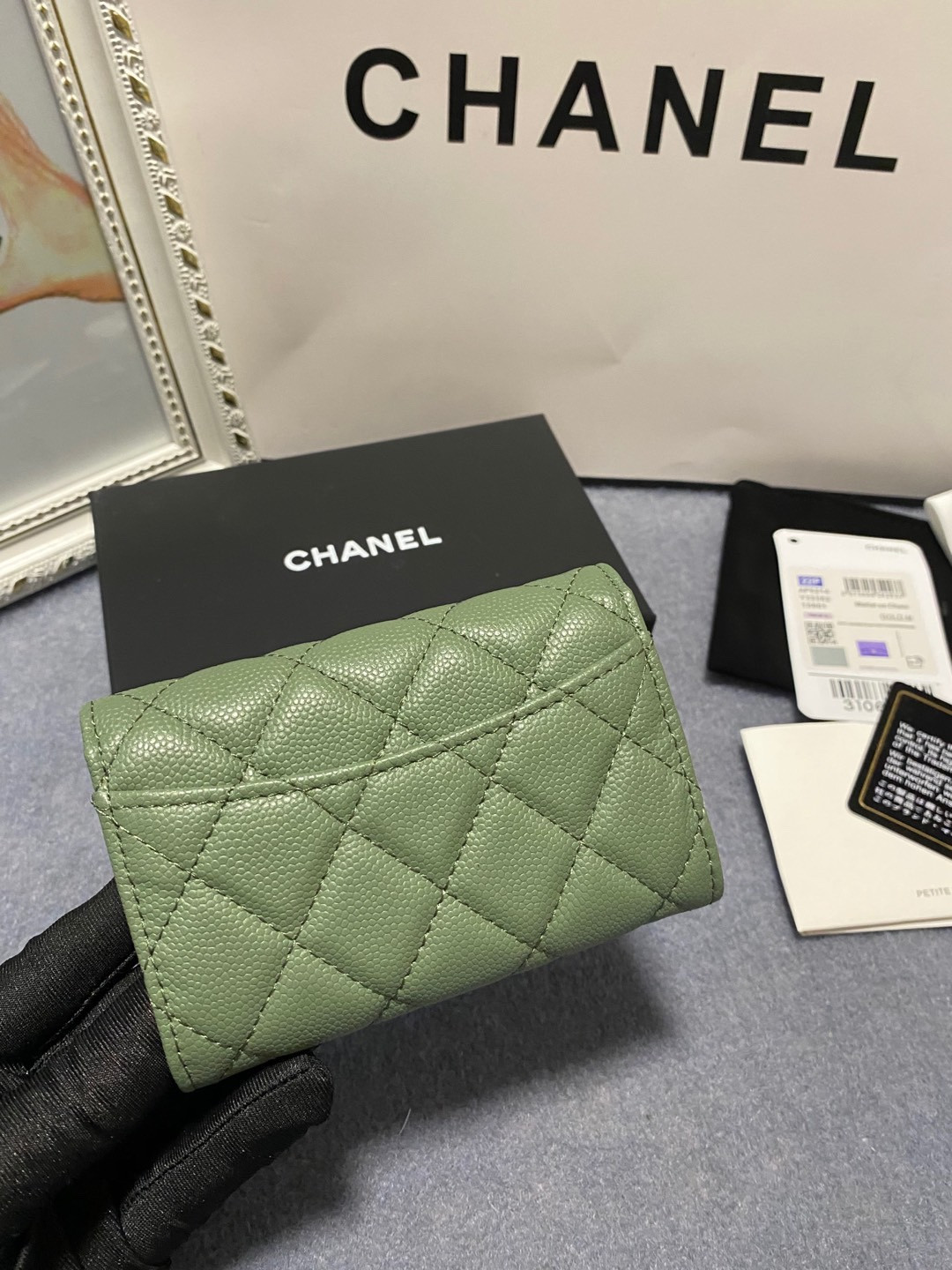 Ch*el card holder 11.3 x 7.5 x 2.5 cm
