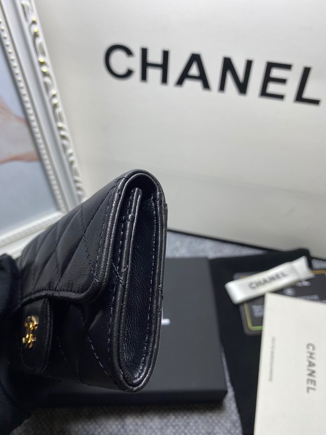 Ch*el card holder 11.3 x 7.5 x 2.5 cm