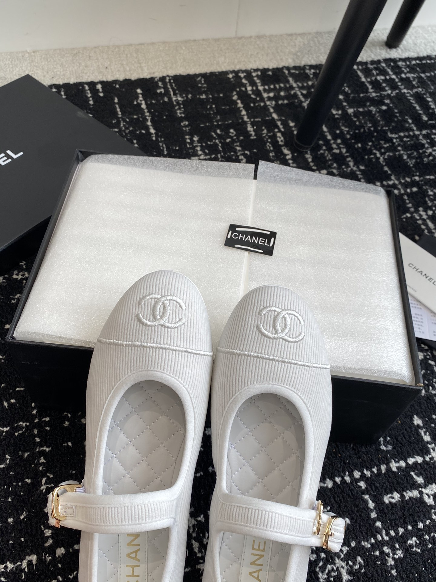 ua Ch*el mary janes cotton & silk
