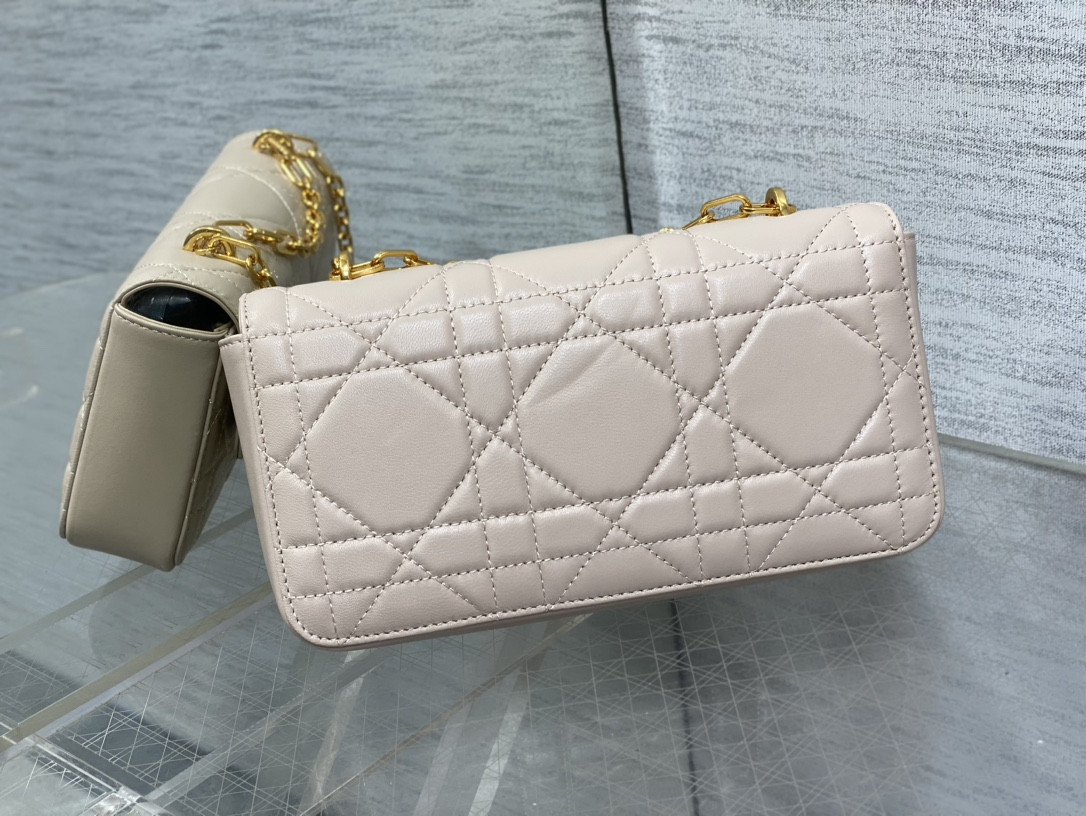 D*or mini D*or ange bag pink macrocannage calfskin 20 x 12 x 5 cm