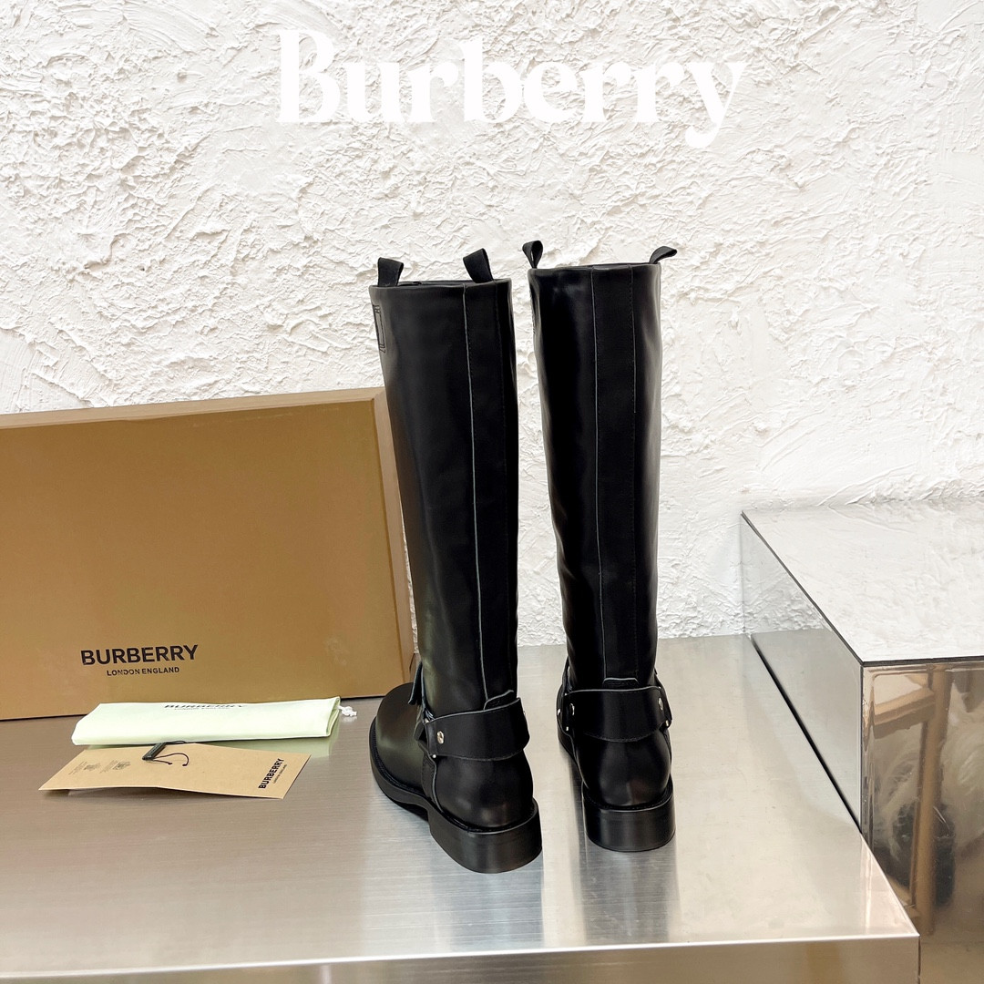 ua B**rry leather saddle tall boots