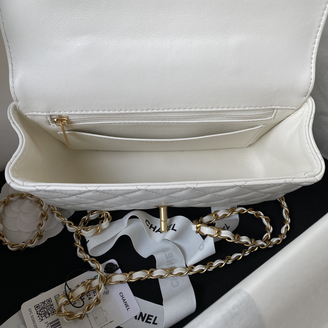 MINI FLAP BAG WITH TOP HANDLE 24C 12x20x6cm