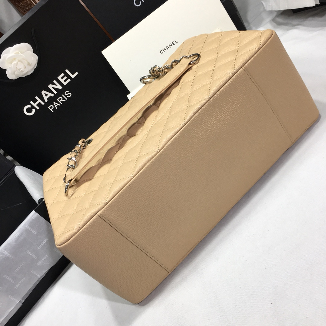 Ch*el gst caviar leather hardware 24x33x13cm