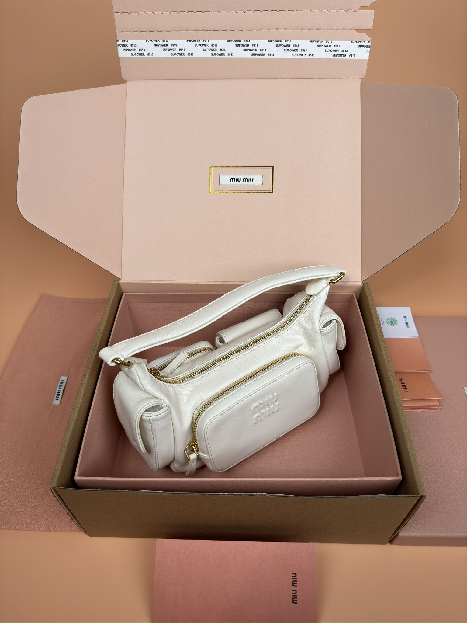 M1v M1v hobo nappa leather pocket bag  12x21x6cm