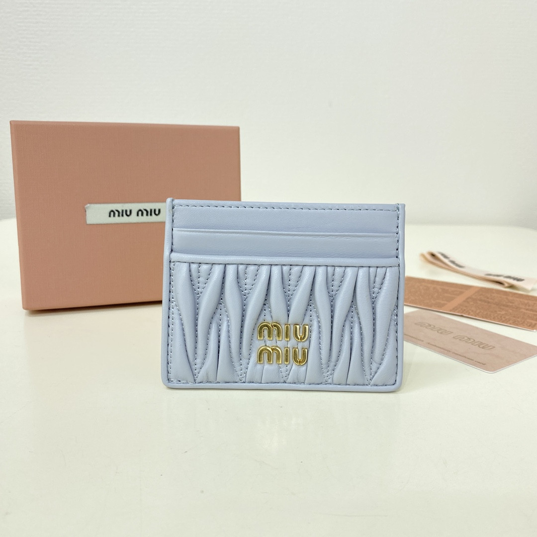 M1v M1v matelassé nappa leather card holder 8x10.5cm