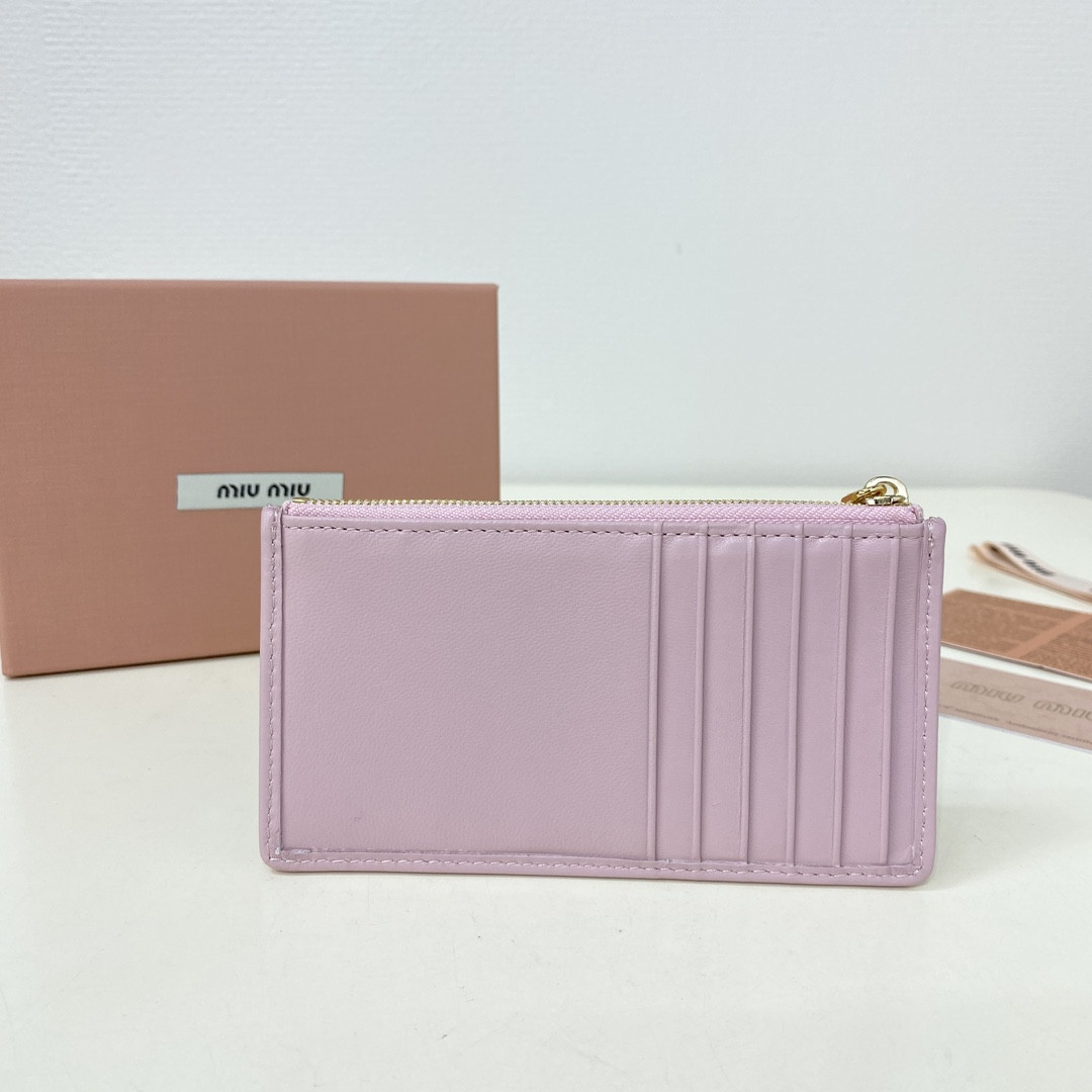 M1v M1v matelassé nappa leather card holder 8x15cm