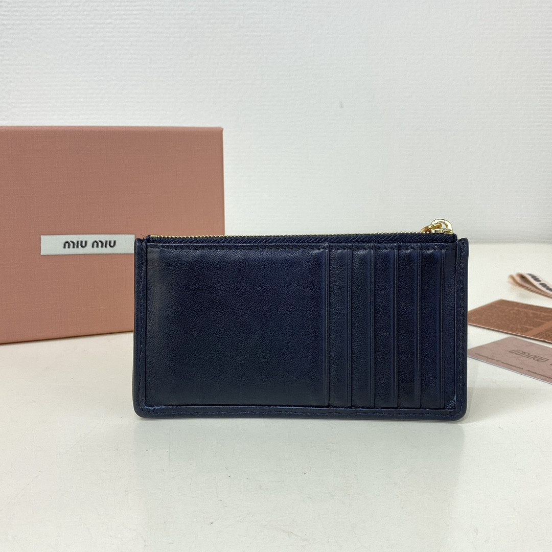 M1v M1v matelassé nappa leather card holder 8x15cm