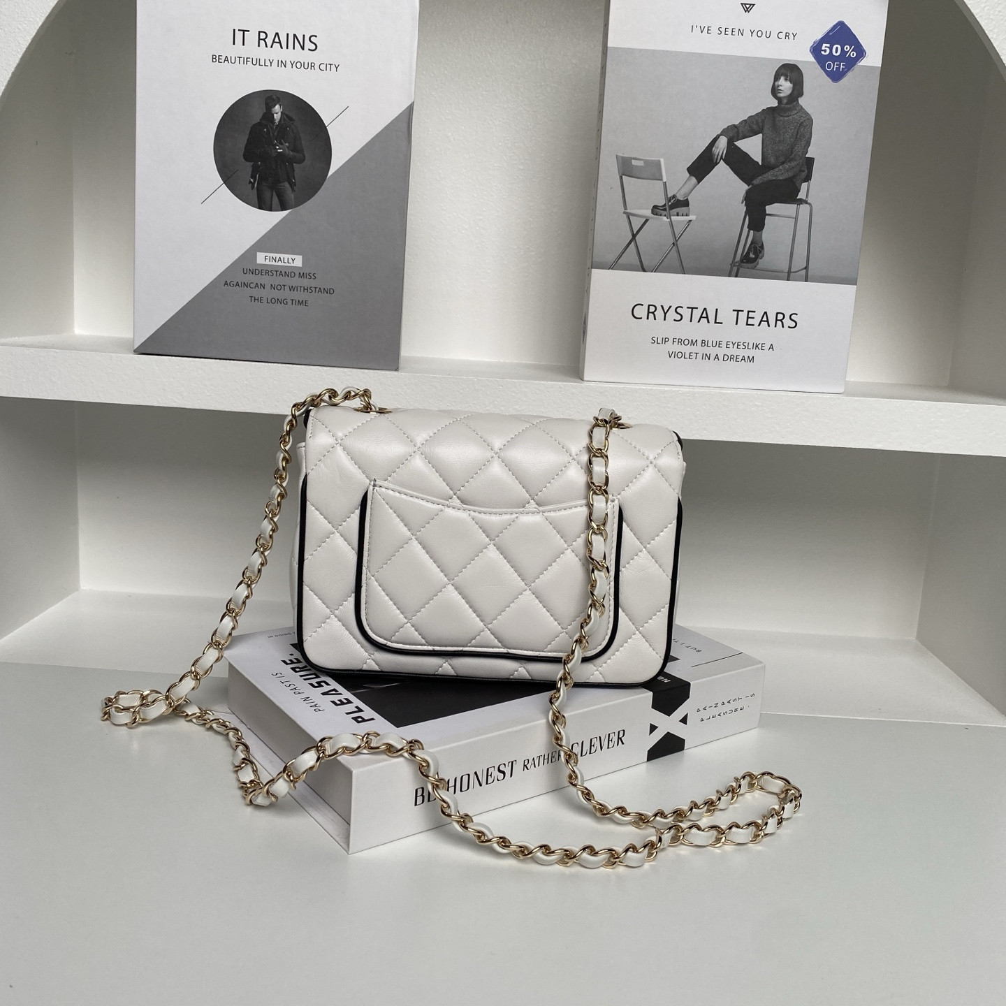 Ch*el mini flap bag as5151 13.5 x 19.5 x 7cm