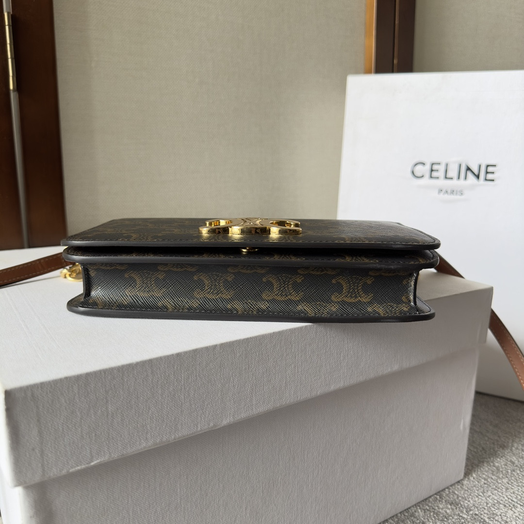 Ce**e multipochette in triomphe canvas and calfskin 20.5x11x4cm