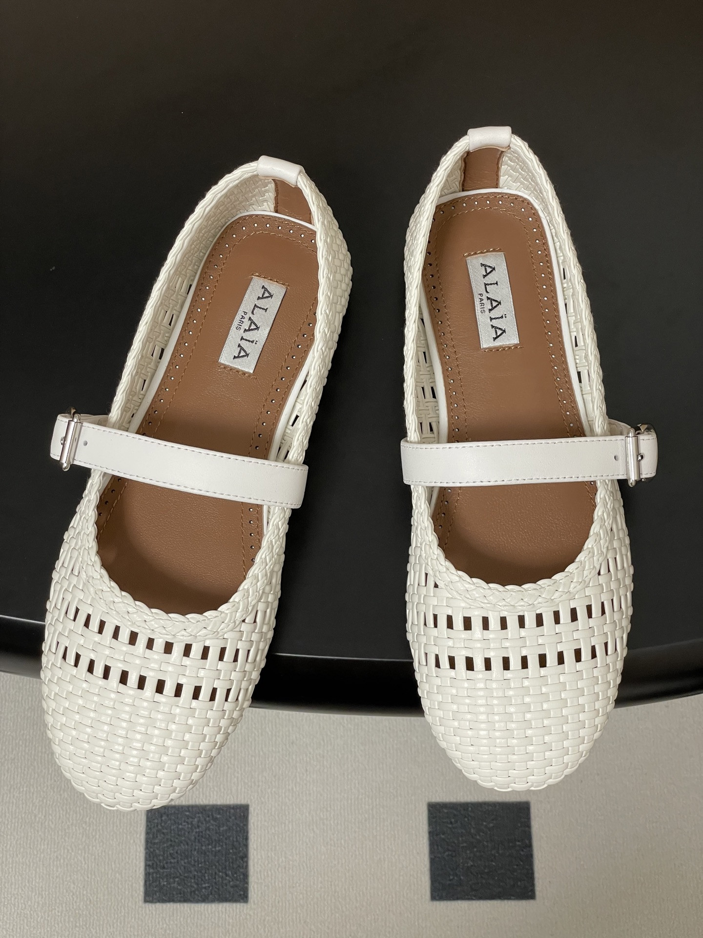 ua alaïa hollow woven mary jane flats(cusT0mized size 7-10 days production time)