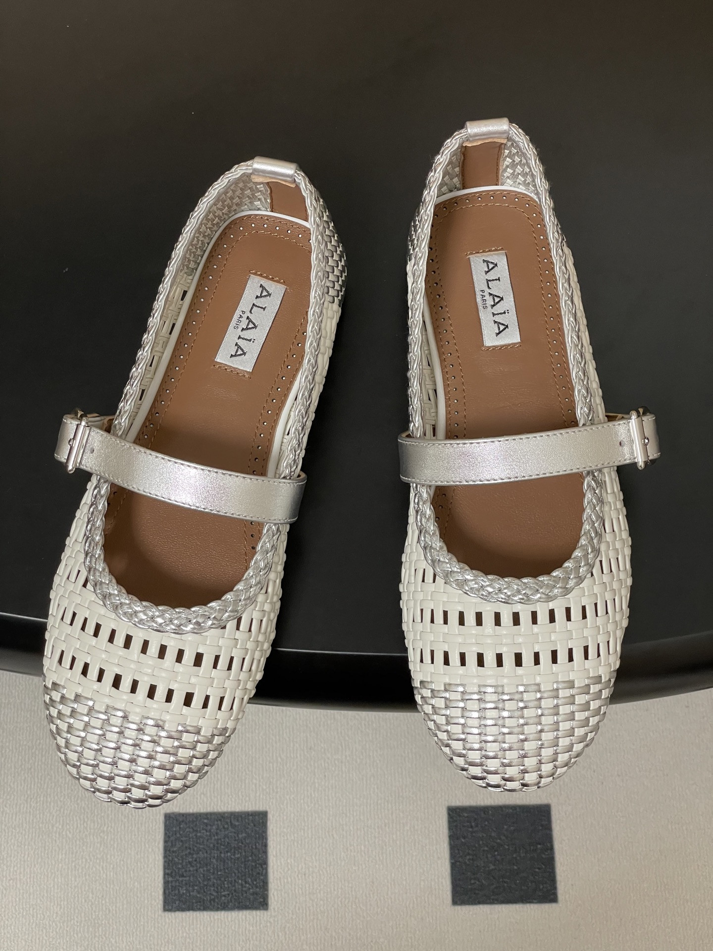ua alaïa hollow woven mary jane flats(cusT0mized size 7-10 days production time)