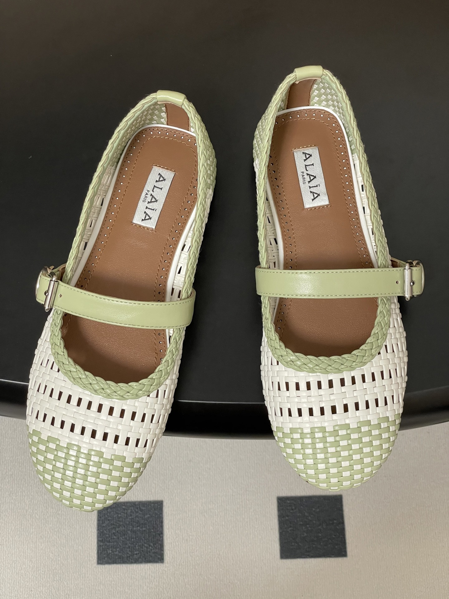 ua alaïa hollow woven mary jane flats(cusT0mized size 7-10 days production time)