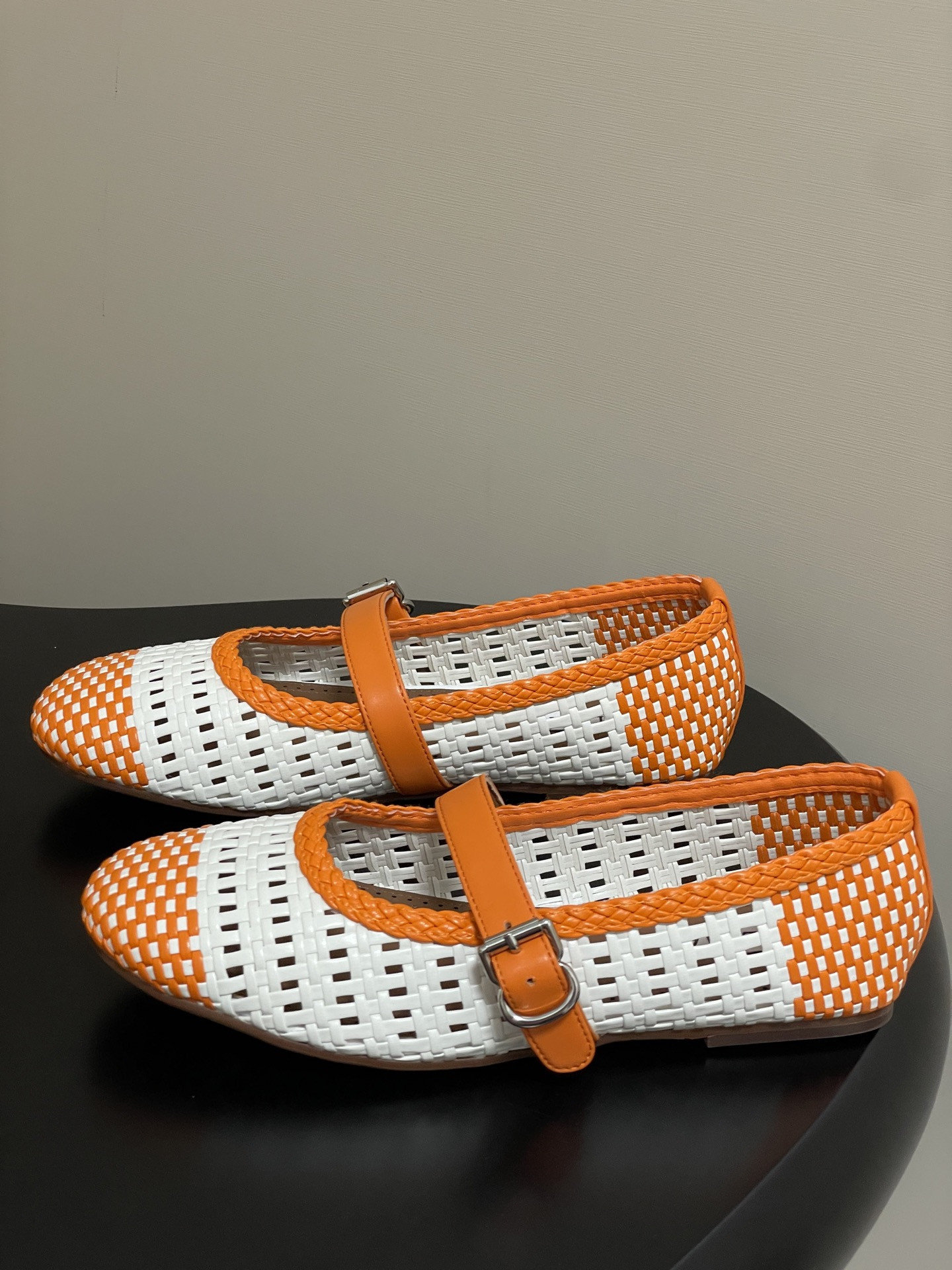 ua alaïa hollow woven mary jane flats(cusT0mized size 7-10 days production time)