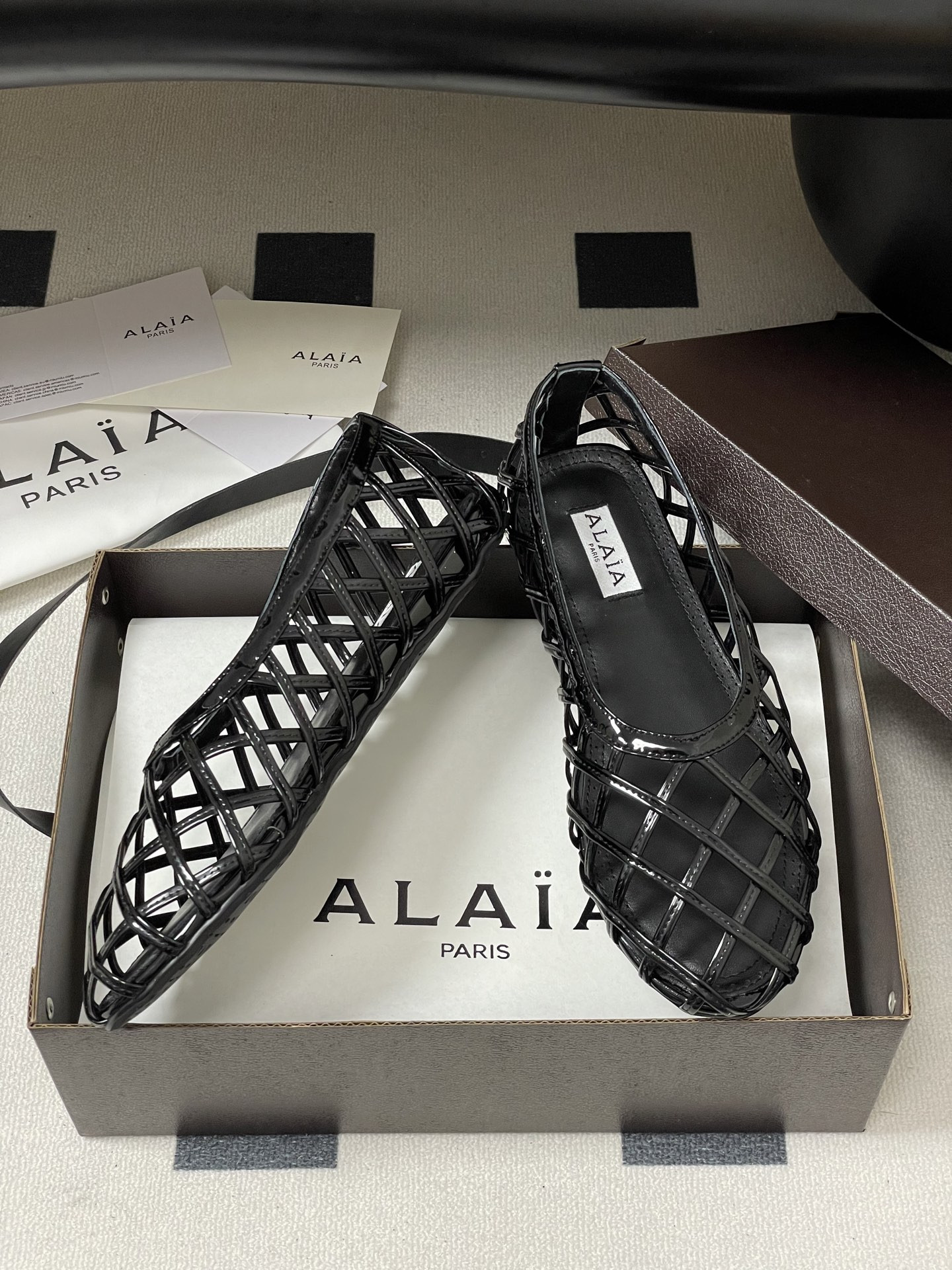 ua alaïa cage ballet flats(cusT0mized size 7-10 days production time)