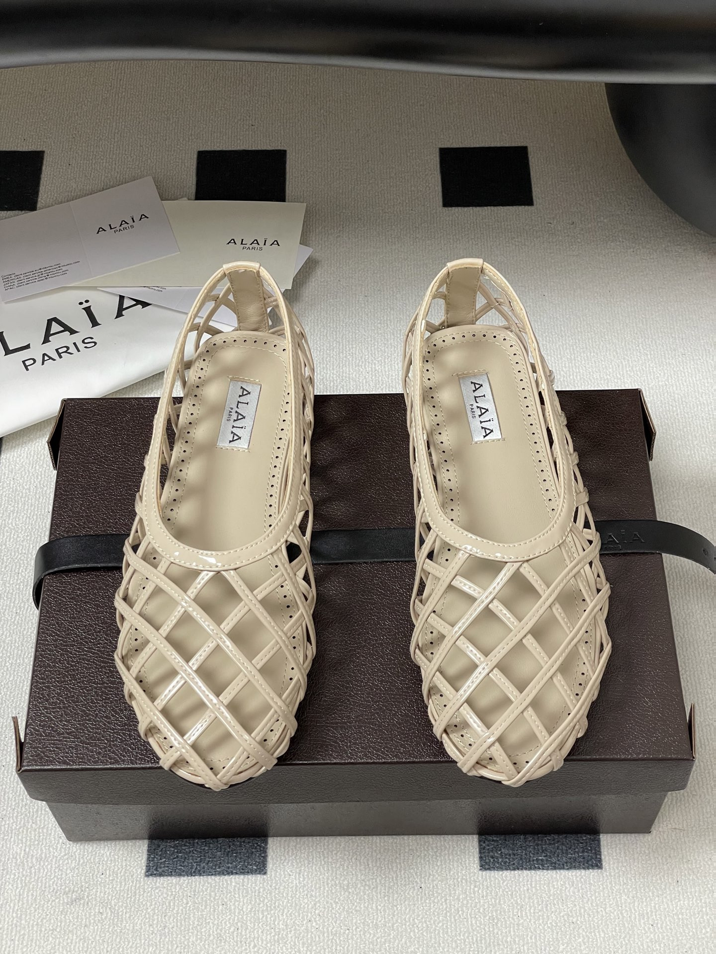 ua alaïa cage ballet flats(cusT0mized size 7-10 days production time)