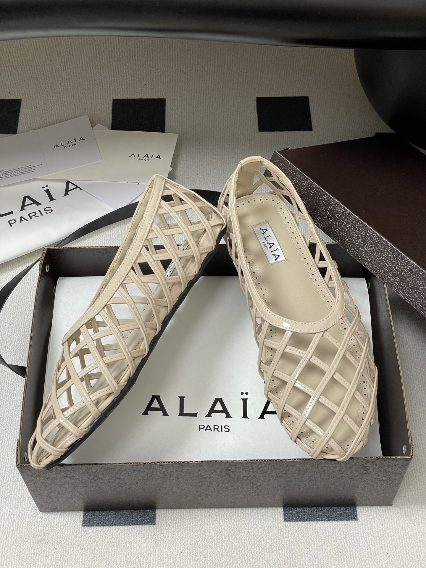 ua alaïa cage ballet flats(cusT0mized size 7-10 days production time)