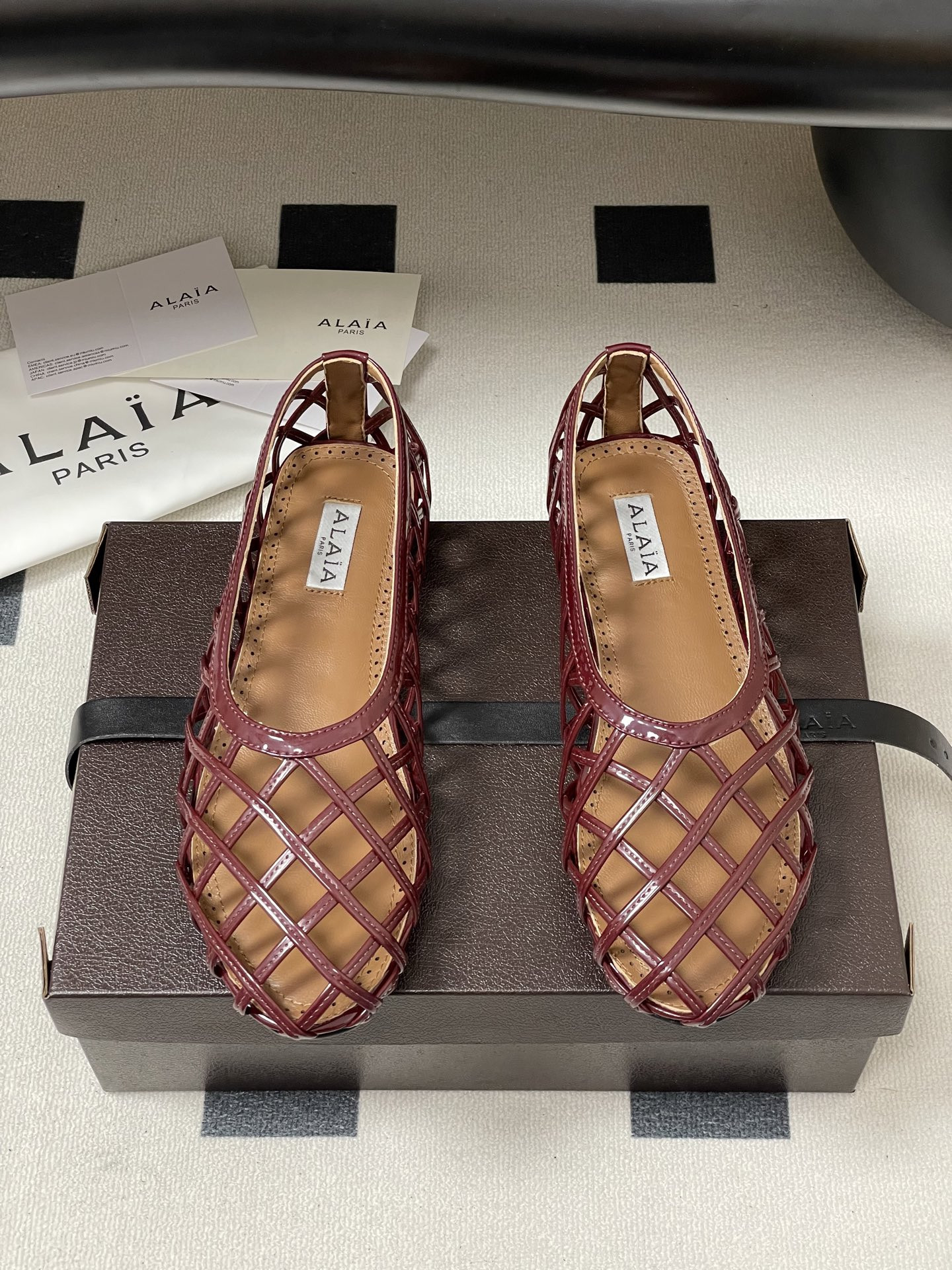 ua alaïa cage ballet flats(cusT0mized size 7-10 days production time)