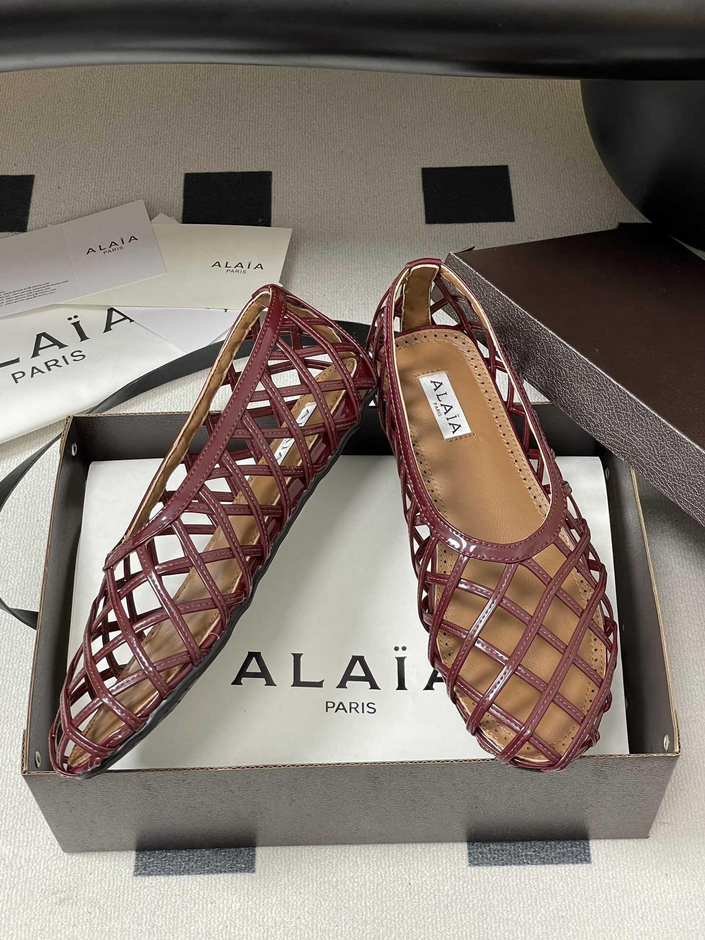 ua alaïa cage ballet flats(cusT0mized size 7-10 days production time)