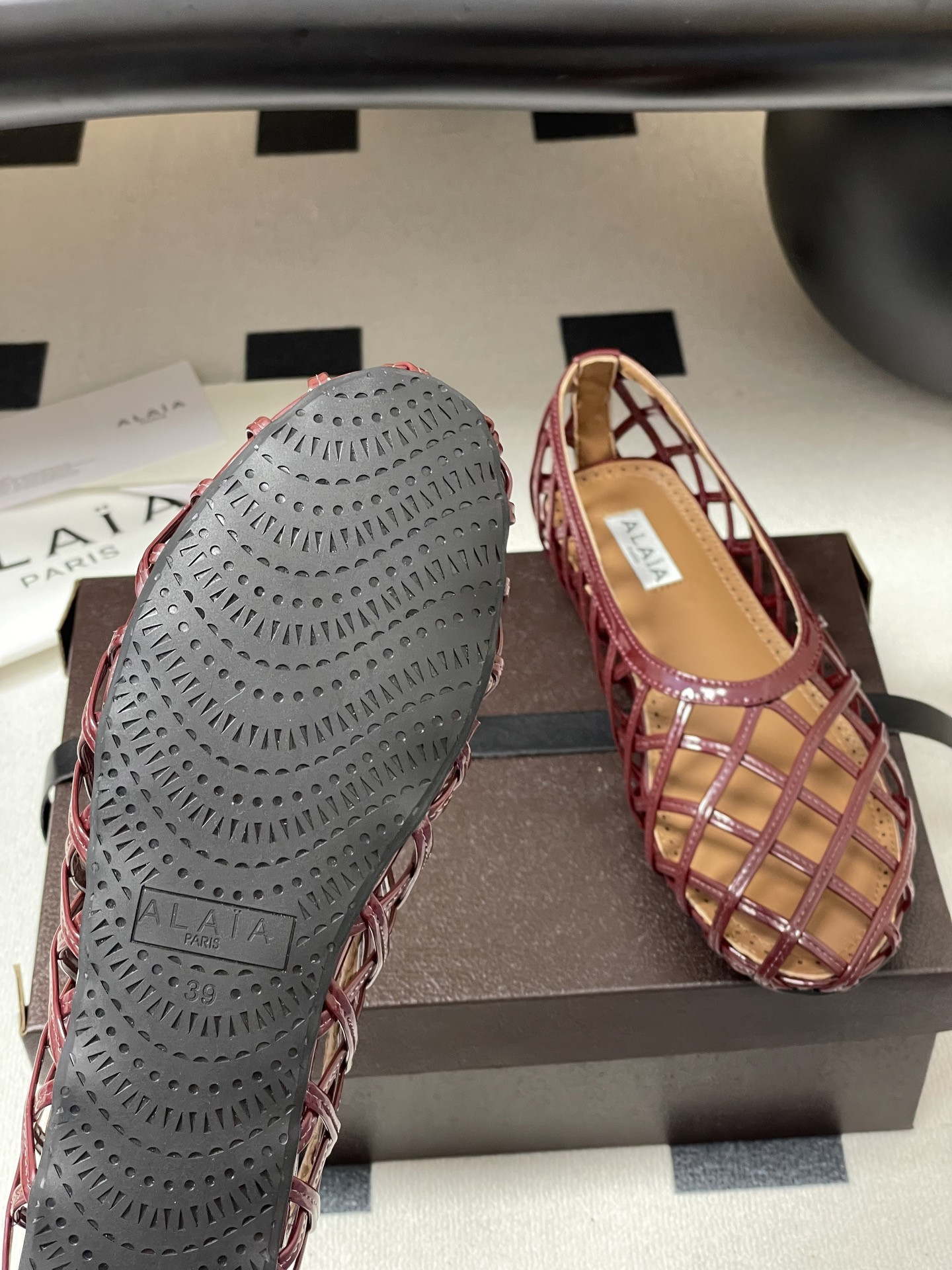 ua alaïa cage ballet flats(cusT0mized size 7-10 days production time)