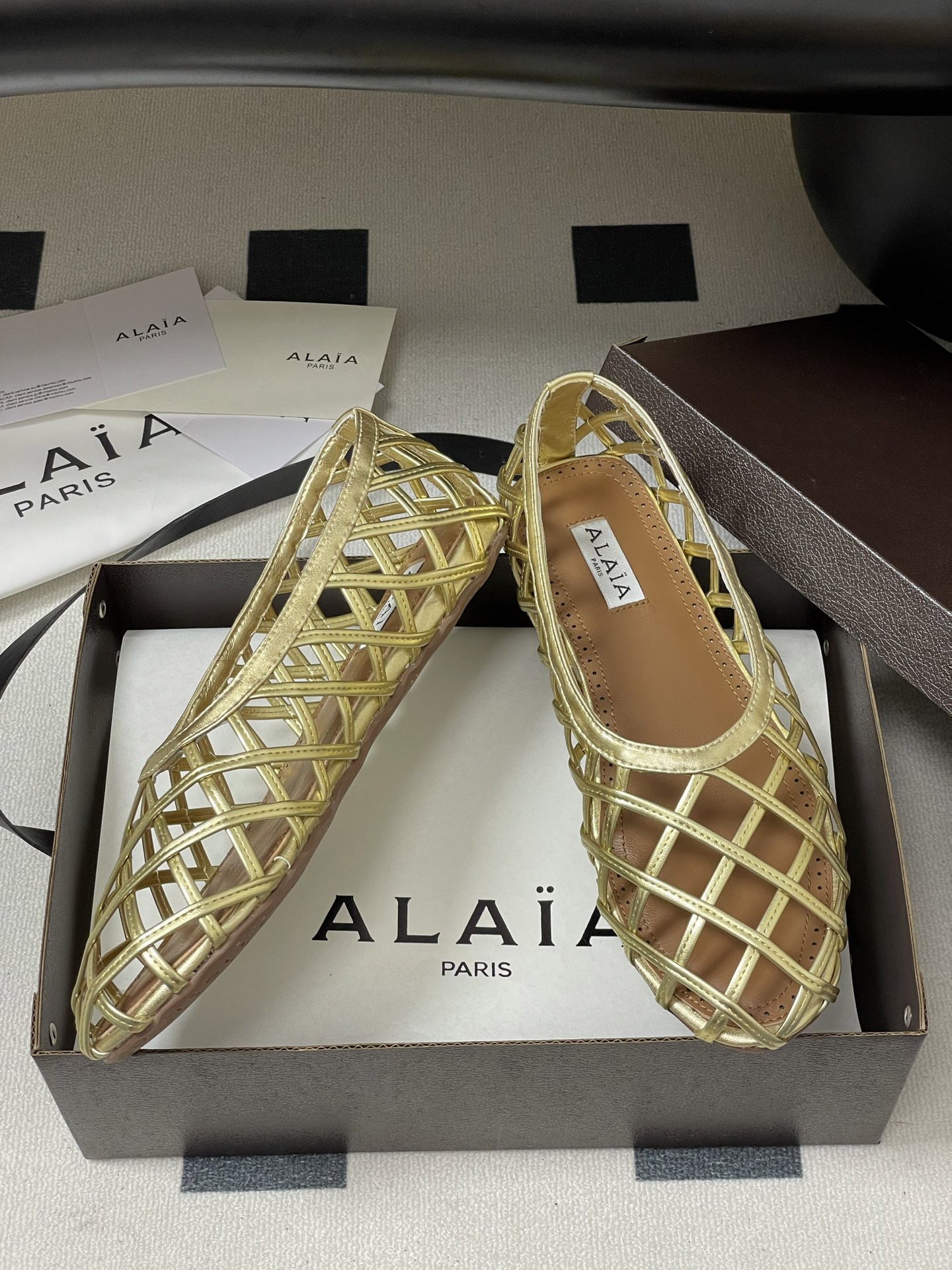 ua alaïa cage ballet flats(cusT0mized size 7-10 days production time)