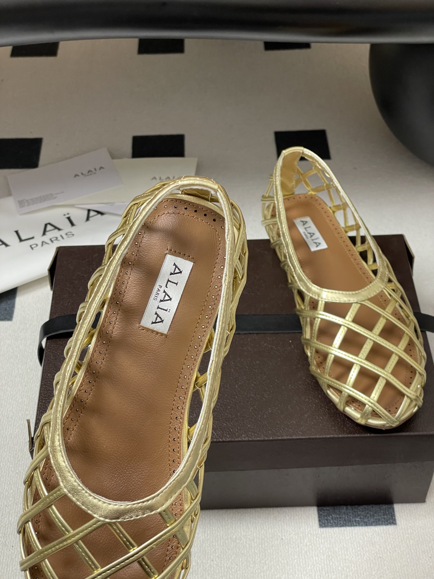 ua alaïa cage ballet flats(cusT0mized size 7-10 days production time)