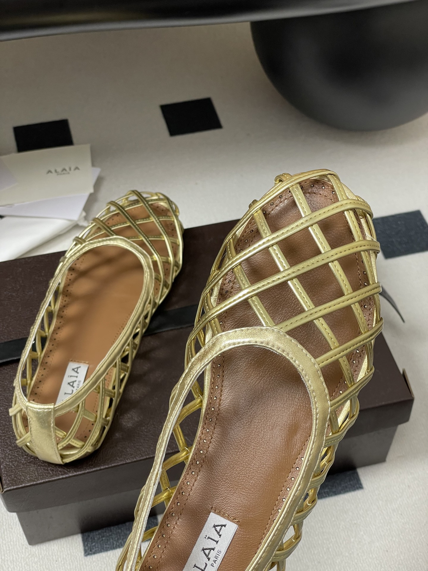 ua alaïa cage ballet flats(cusT0mized size 7-10 days production time)
