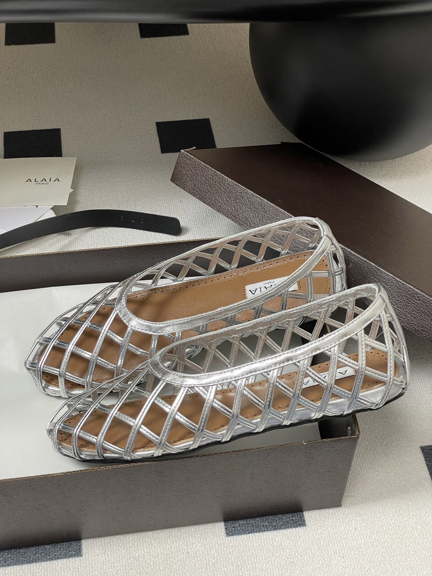 ua alaïa cage ballet flats(cusT0mized size 7-10 days production time)