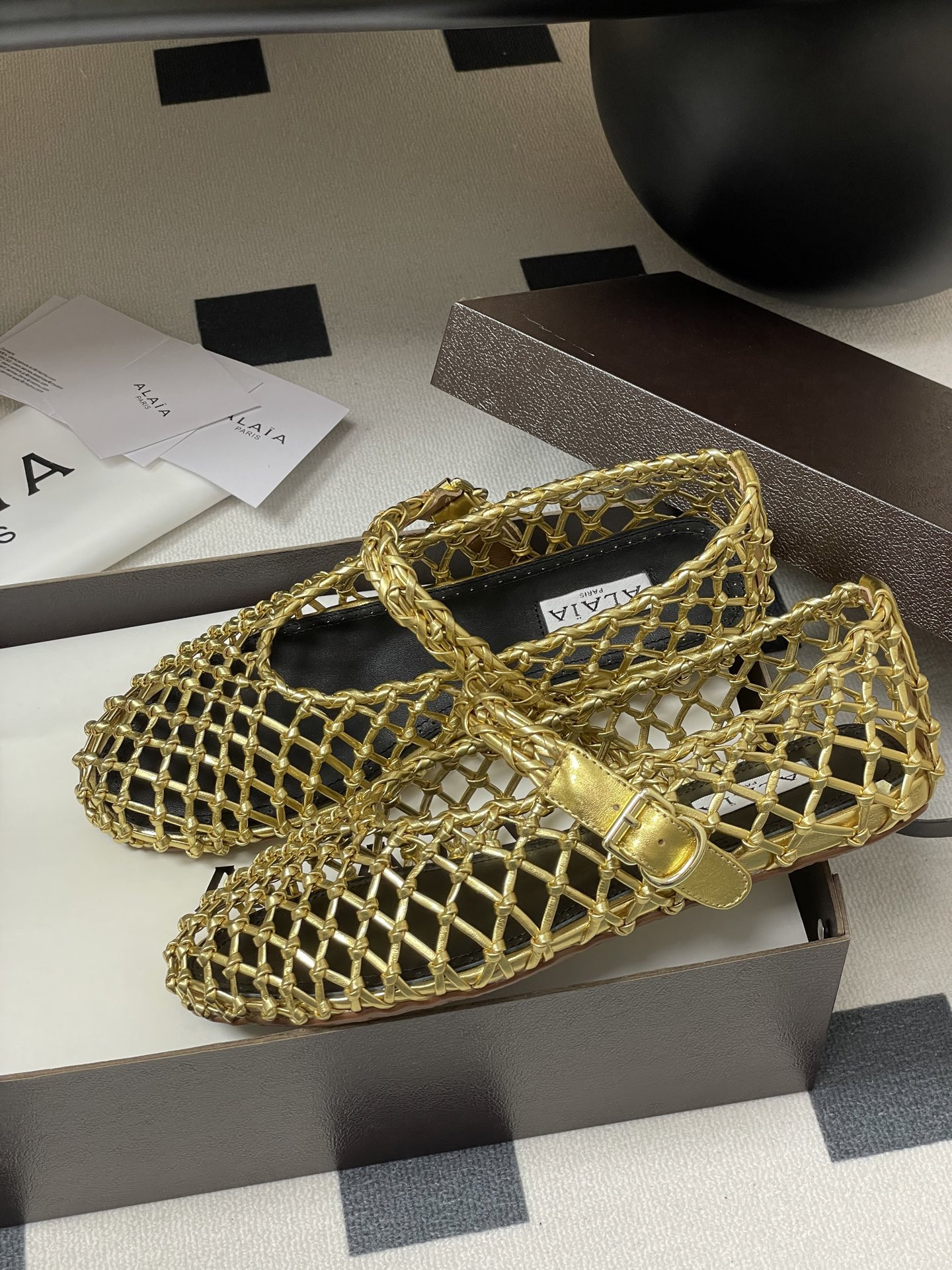 ua alaïa braided ballet flats(cusT0mized size 7-10 days production time)