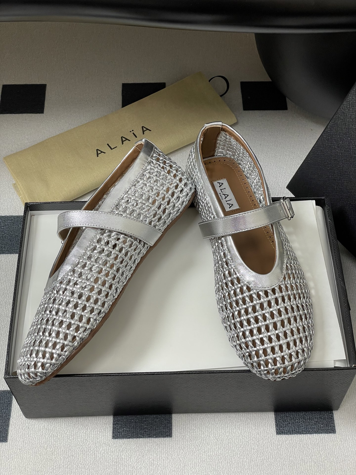 ua alaïa braided ballet flats(cusT0mized size 7-10 days production time)