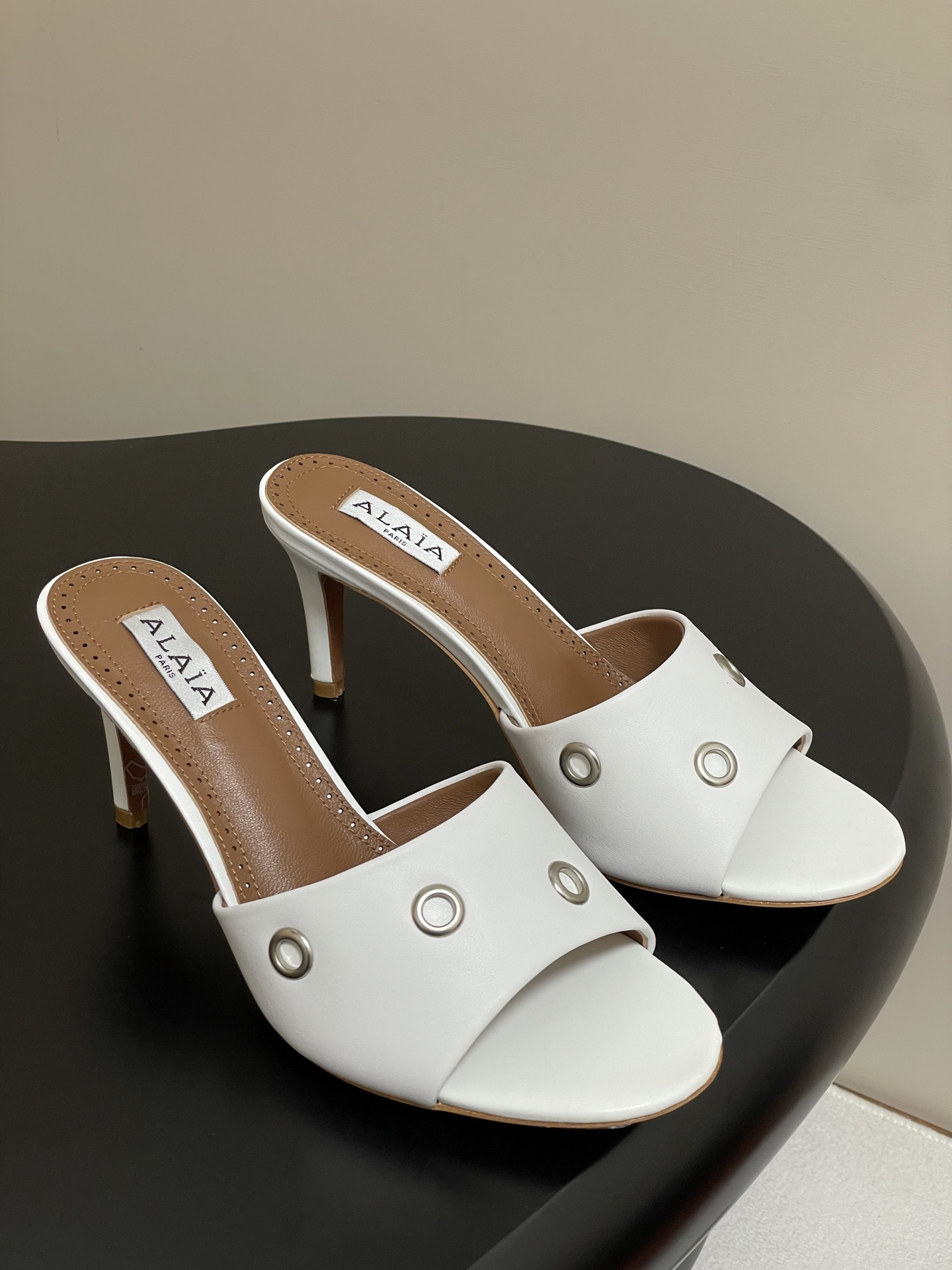 ua a1a1a ring eyelets slippers 7cm heel(cusT0mized size 7-10 days production time)