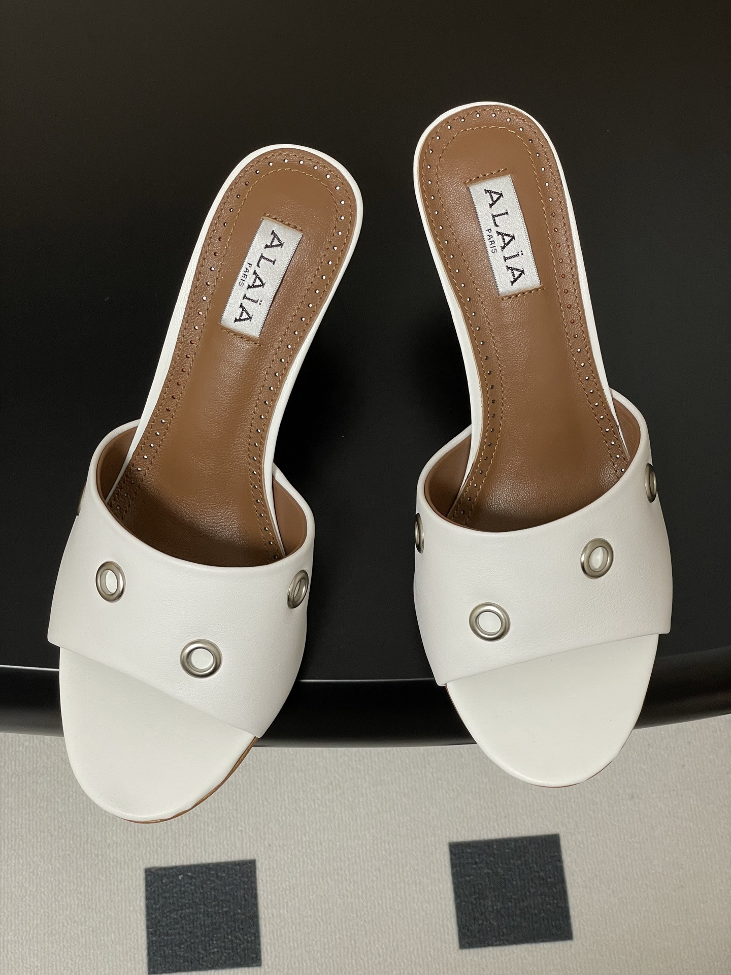 ua a1a1a ring eyelets slippers 7cm heel(cusT0mized size 7-10 days production time)