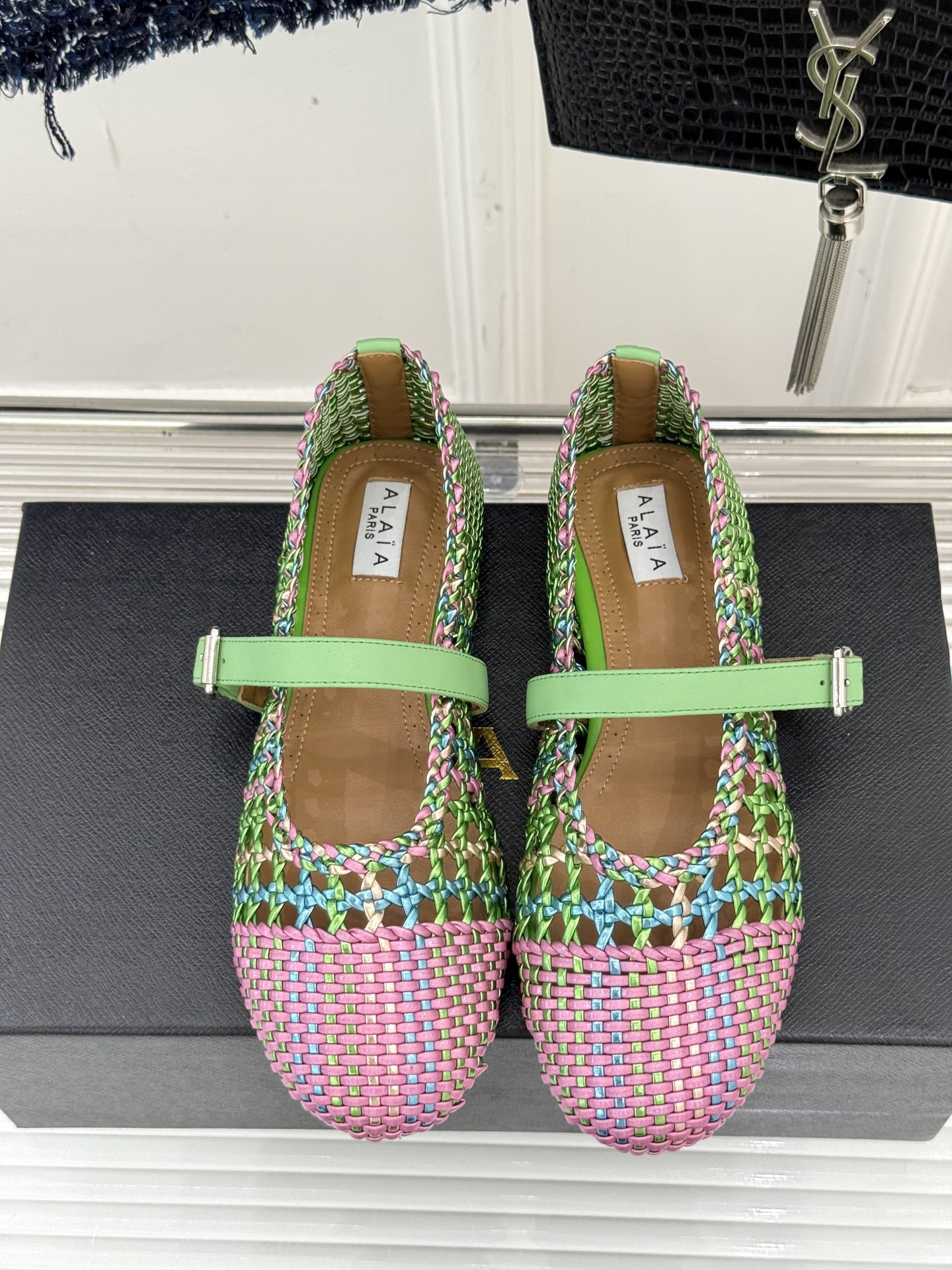 ua alaïa hollow woven mary jane flats(cusT0mized size 7-10 days production time)