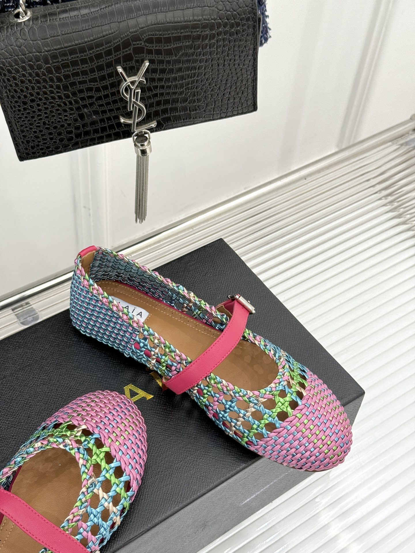 ua alaïa hollow woven mary jane flats(cusT0mized size 7-10 days production time)