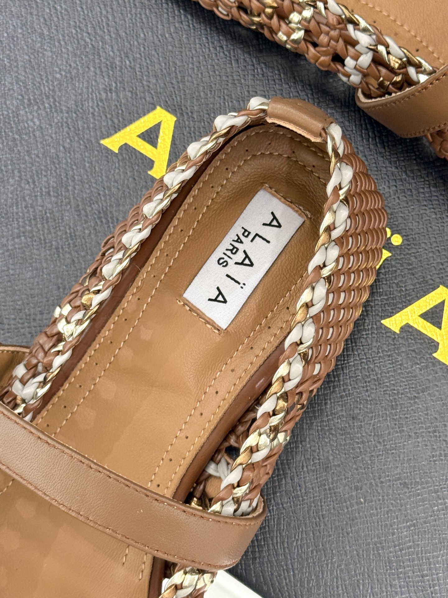 ua alaïa hollow woven mary jane flats(cusT0mized size 7-10 days production time)