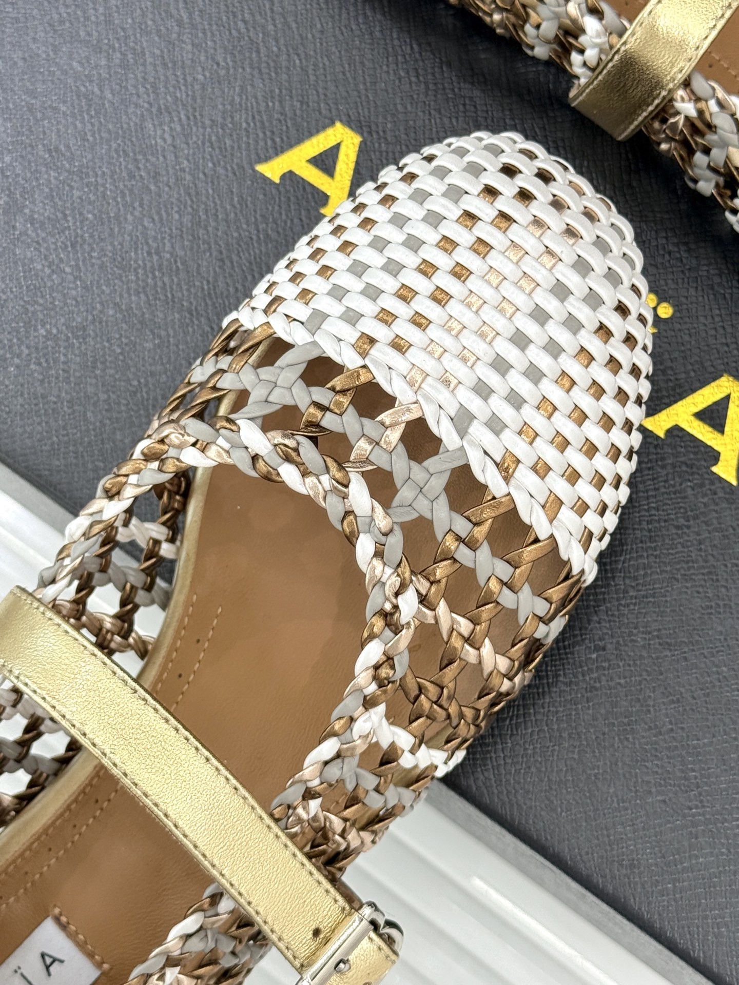 ua alaïa hollow woven mary jane flats(cusT0mized size 7-10 days production time)