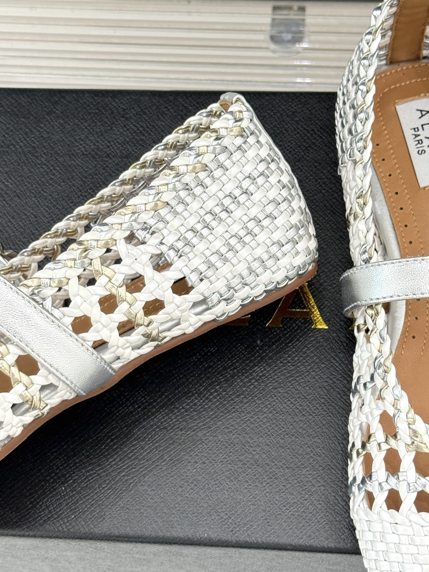 ua alaïa hollow woven mary jane flats(cusT0mized size 7-10 days production time)