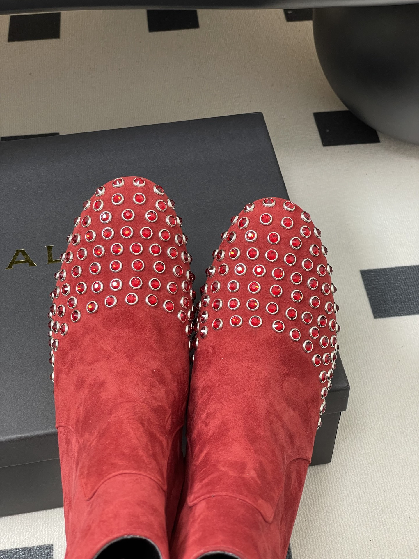 ua a1a1a crystal di*m*nd boots 5.5cm heel(cusT0mized size 7-10 days production time)