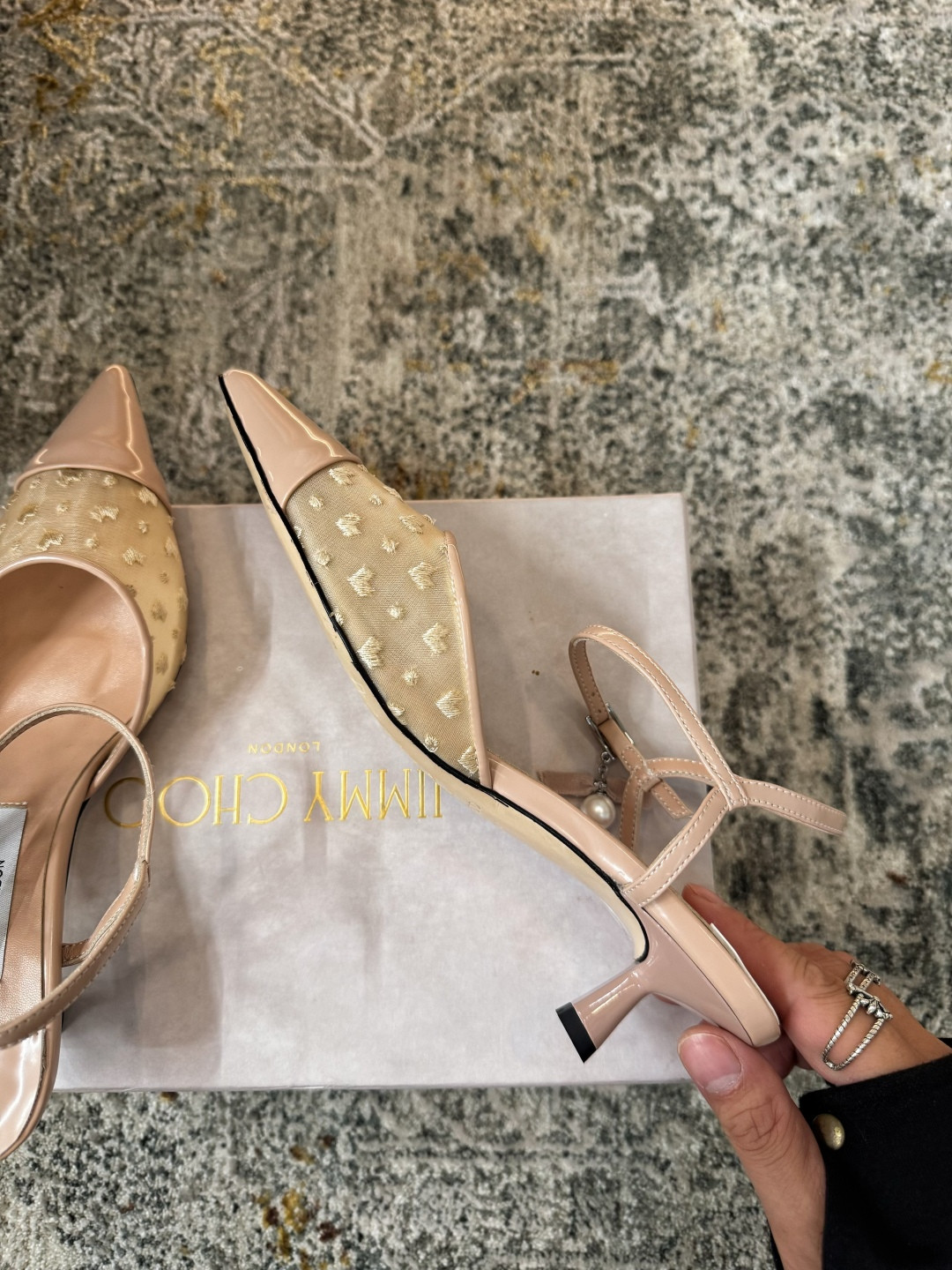 ua Ji*y Ch* aren slingbacks 4.5cm