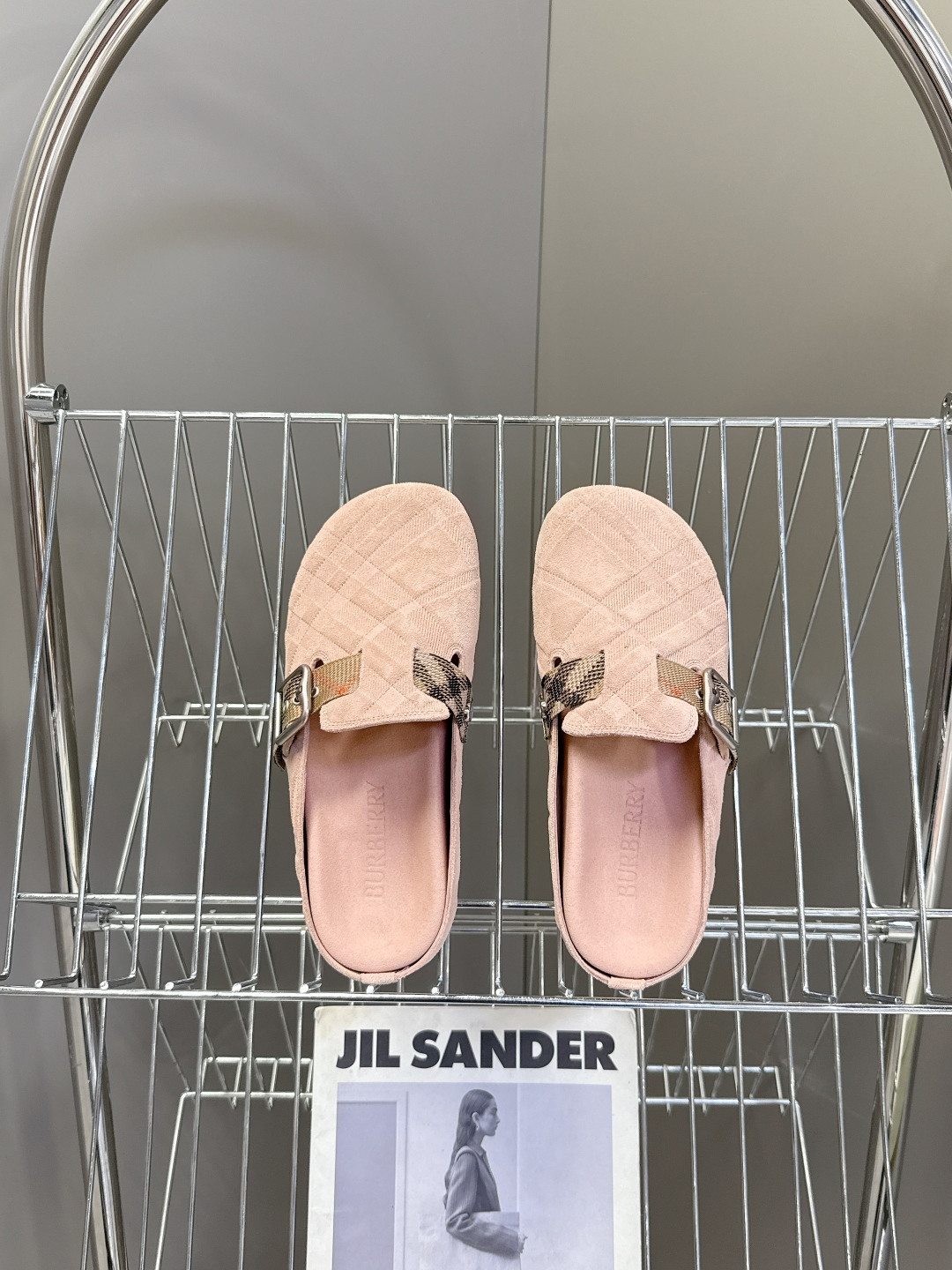 ua B**rry check suede urchin clogs