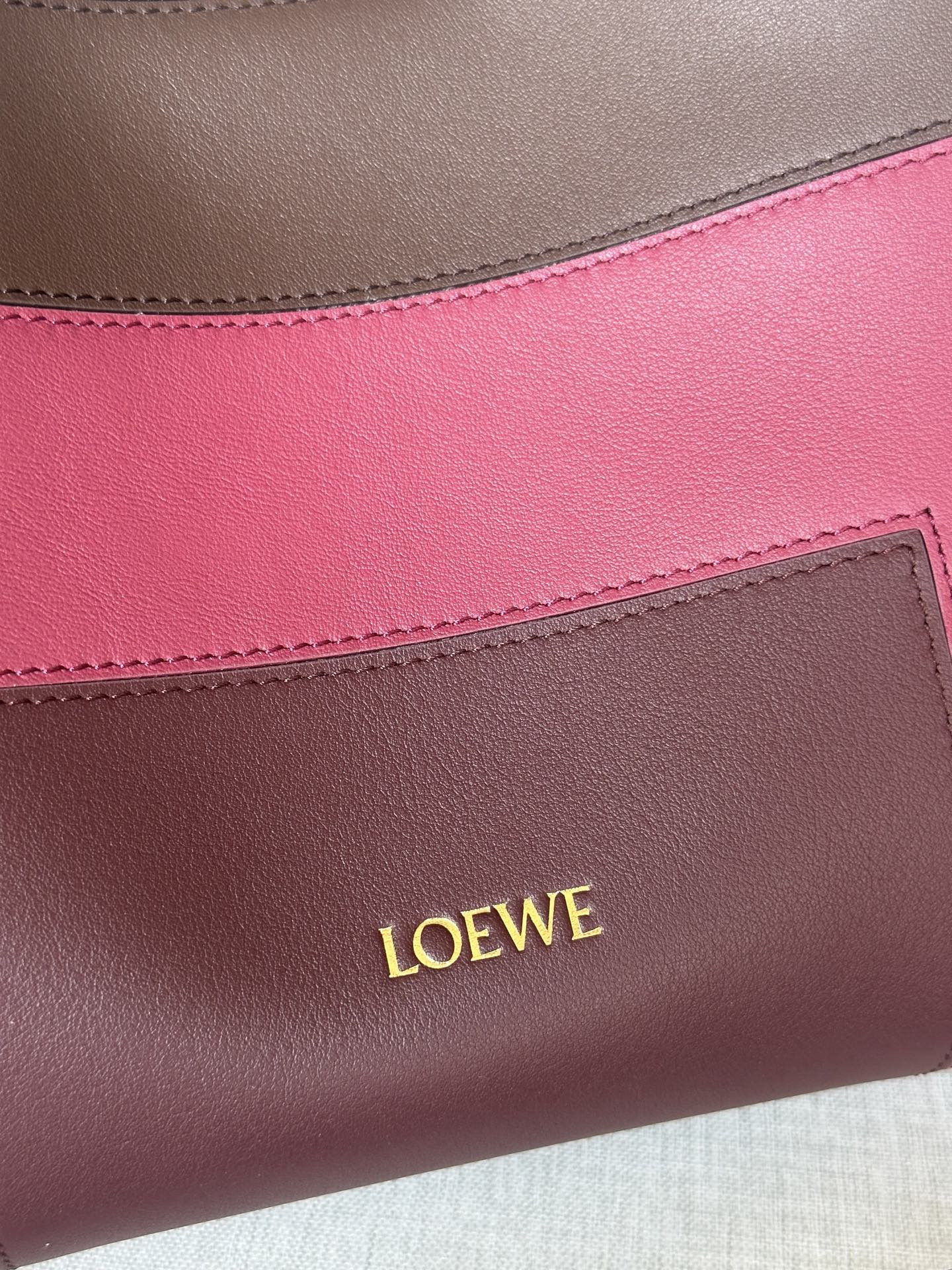 L0ew* x albers medium flamenco clutch in nappa calfskin 24.5x30x10.5cm