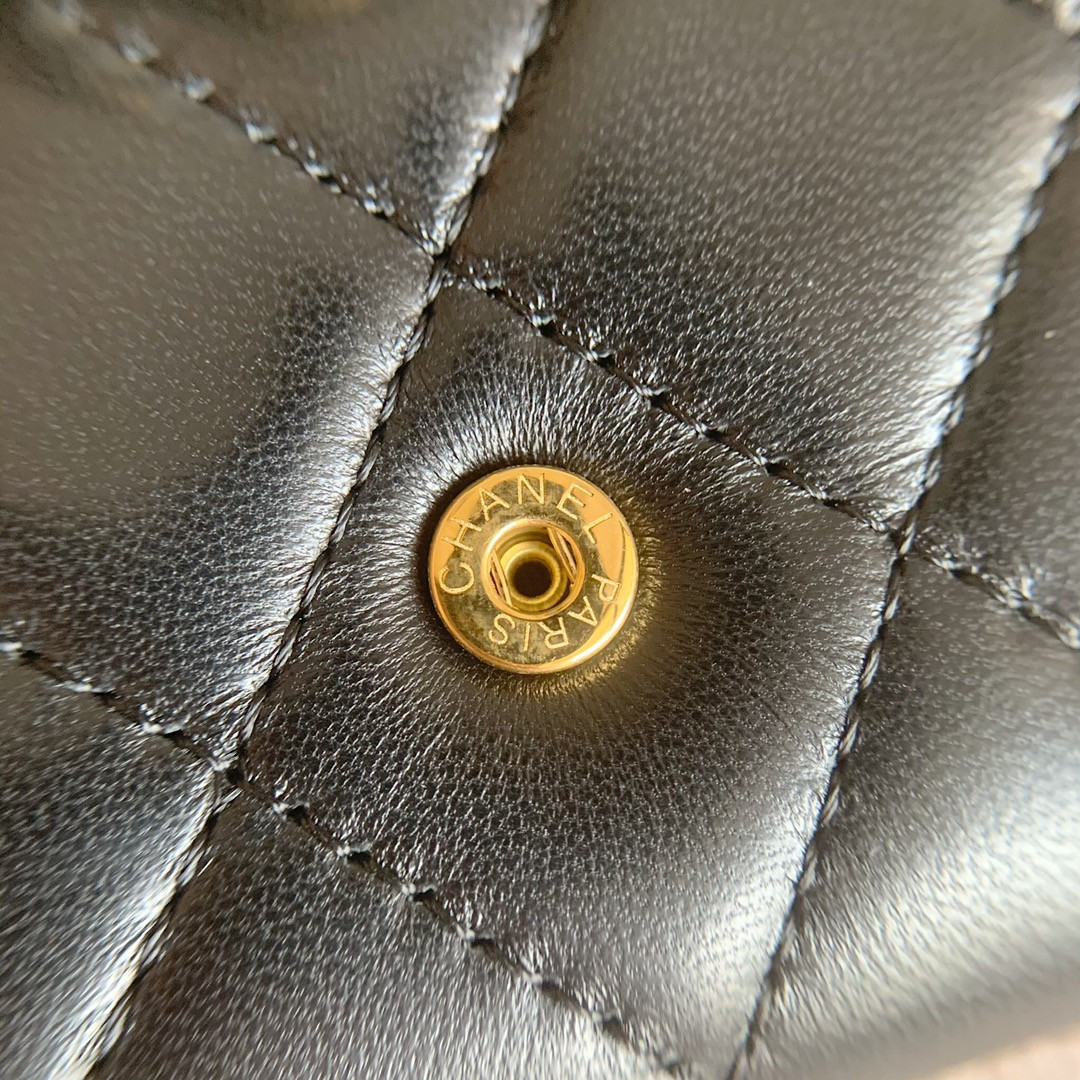 Ch*el cf classic flap coin purse card holder